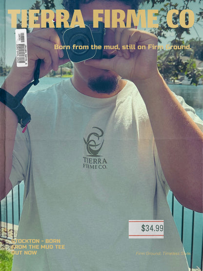 Stockton – Born from the Mud Tee [Bone]